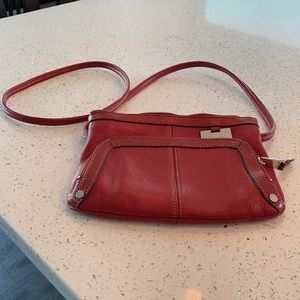 Red leather Tiganello purse
